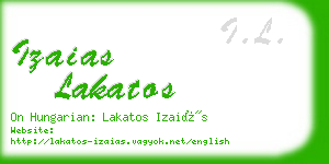izaias lakatos business card